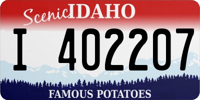 ID license plate I402207