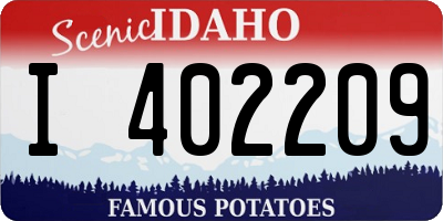 ID license plate I402209