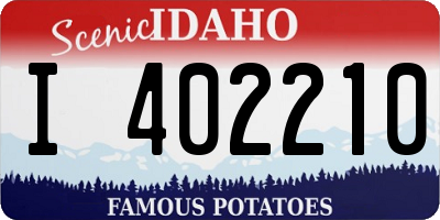 ID license plate I402210