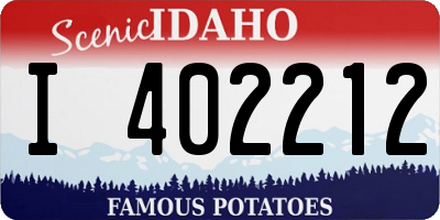 ID license plate I402212