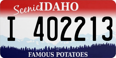 ID license plate I402213