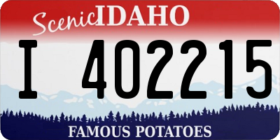 ID license plate I402215