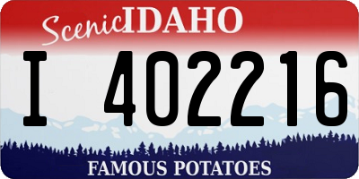 ID license plate I402216