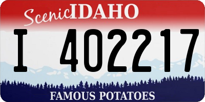 ID license plate I402217