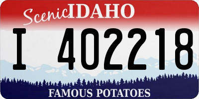ID license plate I402218