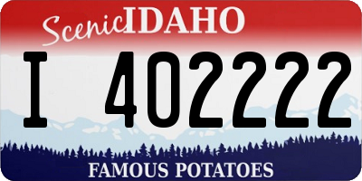 ID license plate I402222