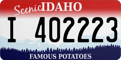 ID license plate I402223