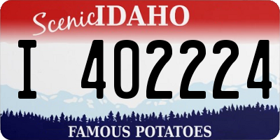 ID license plate I402224