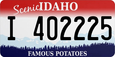 ID license plate I402225