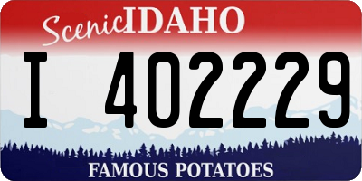 ID license plate I402229