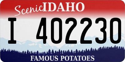 ID license plate I402230