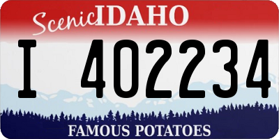 ID license plate I402234