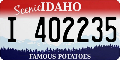 ID license plate I402235