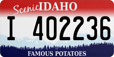 ID license plate I402236