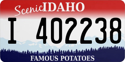 ID license plate I402238