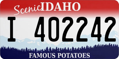 ID license plate I402242