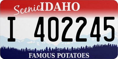 ID license plate I402245