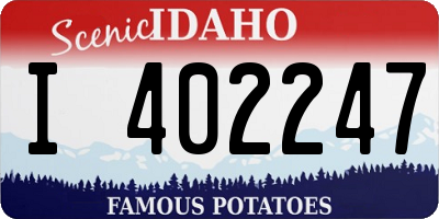 ID license plate I402247