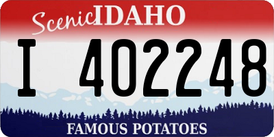 ID license plate I402248