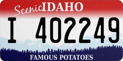 ID license plate I402249