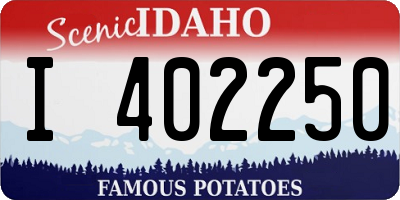 ID license plate I402250