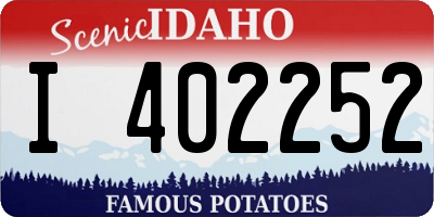 ID license plate I402252