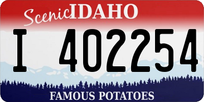 ID license plate I402254