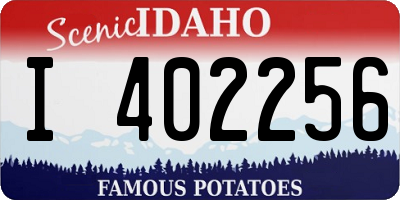 ID license plate I402256
