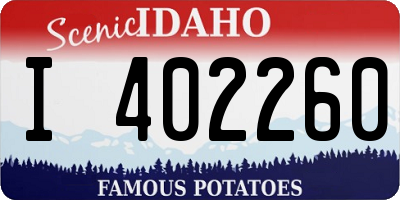 ID license plate I402260
