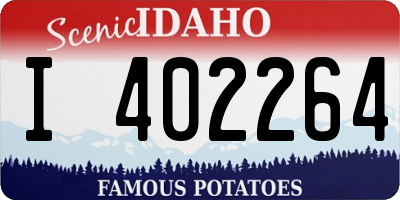 ID license plate I402264