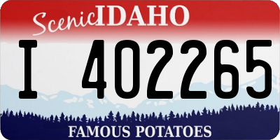 ID license plate I402265
