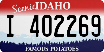 ID license plate I402269