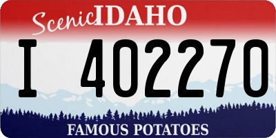 ID license plate I402270