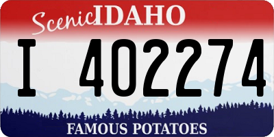 ID license plate I402274