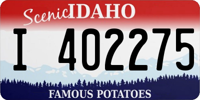 ID license plate I402275