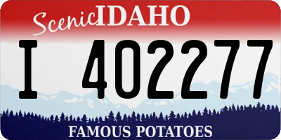 ID license plate I402277