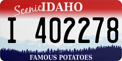 ID license plate I402278