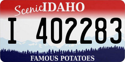 ID license plate I402283