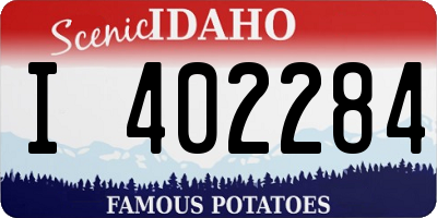 ID license plate I402284