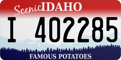 ID license plate I402285