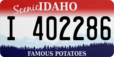 ID license plate I402286