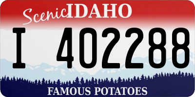 ID license plate I402288