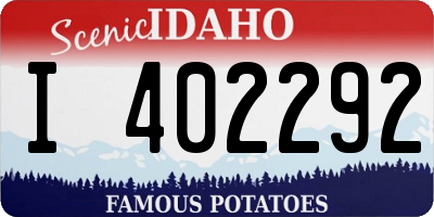 ID license plate I402292
