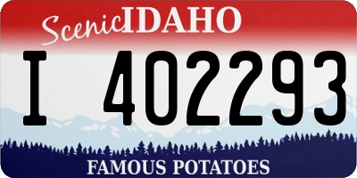 ID license plate I402293