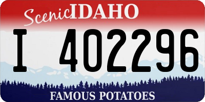 ID license plate I402296