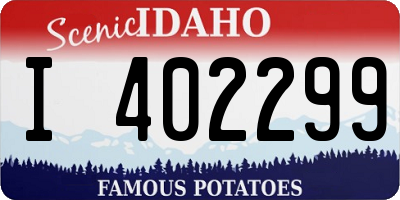 ID license plate I402299