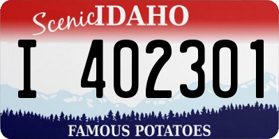 ID license plate I402301
