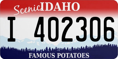 ID license plate I402306