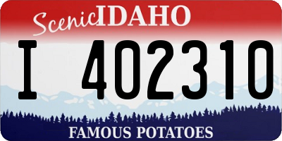 ID license plate I402310