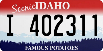 ID license plate I402311